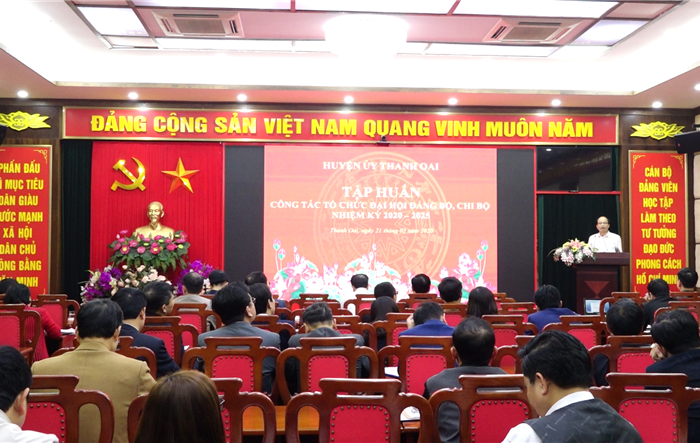 Tập huấn công tác tổ chức Đại hội Đảng bộ các cấp nhiệm kỳ 2020-2025