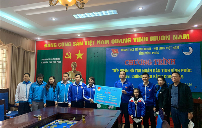 Tuổi trẻ Thủ đô đồng hành cùng tuổi trẻ Vĩnh Phúc phòng, chống dịch Covid-19