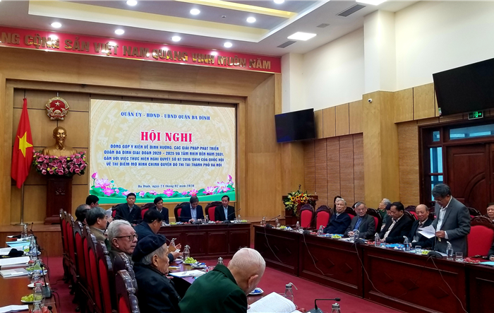 Đóng góp ý kiến về định hướng, giải pháp phát triển quận Ba Đình giai đoạn 2020-2025 gắn với thực hiện thí điểm mô hình chính quyền đô thị
