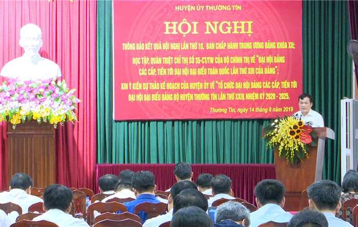 Huyện ủy Thường Tín chuẩn bị chu đáo chuẩn bị, tổ chức Đại hội Đảng các cấp, nhiệm kỳ 2020-2025