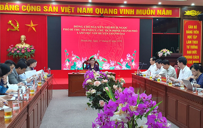 Kiểm tra công tác chuẩn bị, tổ chức Đại hội Đảng các cấp và phòng, chống dịch Covid-19  tại huyện Thanh Oai