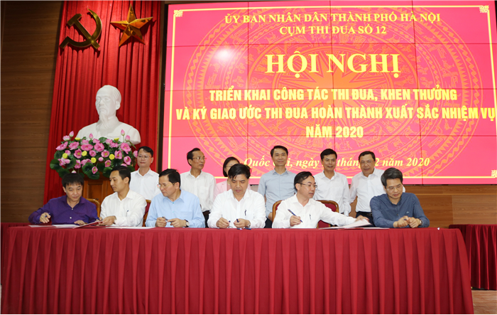 Cụm Thi đua số 12 Thành phố ký cam kết giao ước thi đua năm 2020