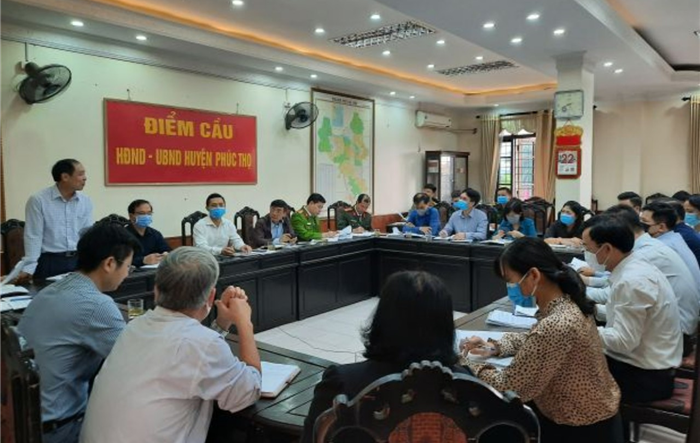 Huyện Phúc Thọ triển khai các phương án ứng phó với dịch Covid-19