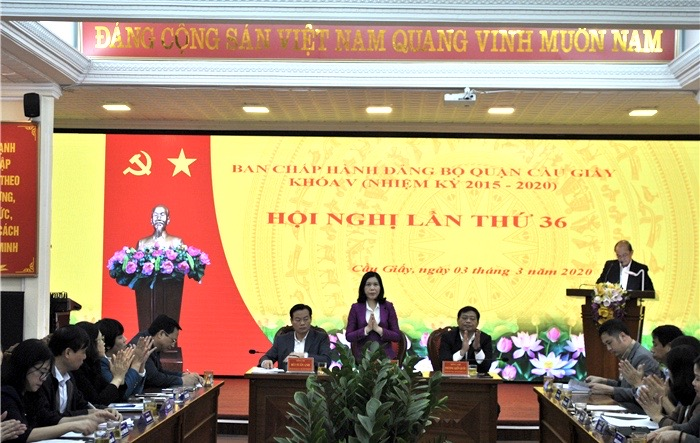 Hội nghị lần thứ 36 Ban Chấp hành Đảng bộ quận Cầu Giấy khóa V