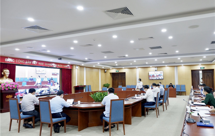 Quận ủy Đống Đa giao ban trực tuyến với Đảng ủy 21 phường về công tác phòng, chống dịch Covid-19