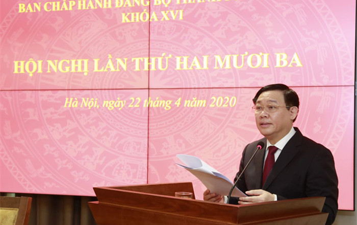 Toàn văn Bài phát biểu khai mạc Hội nghị lần thứ hai mươi ba Ban Chấp hành Đảng bộ Thành phố Hà Nội khóa XVI của Bí thư Thành ủy Vương Đình Huệ