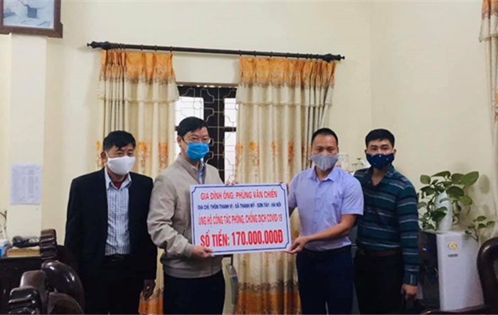 Ủng hộ 170 triệu đồng - chung tay phòng, chống dịch bệnh Covid-19
