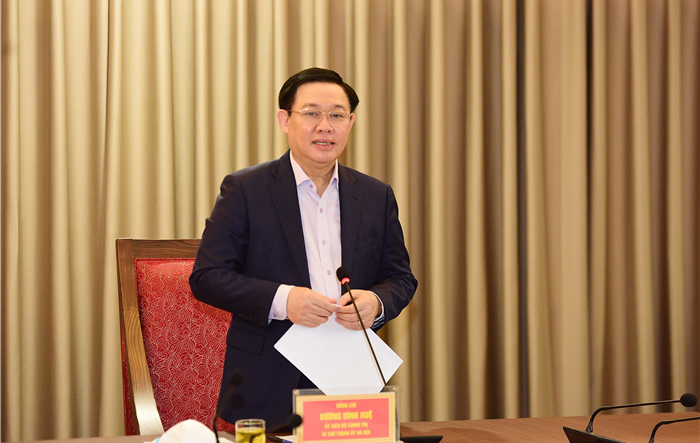 Bí thư Thành ủy Vương Đình Huệ làm việc với Ủy ban Kiểm tra Thành ủy