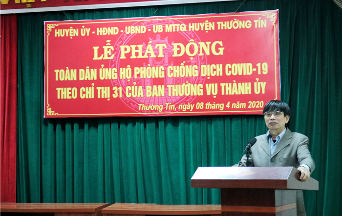 Huyện Thường Tín: Phát động toàn dân ủng hộ phòng, chống dịch Covid-19