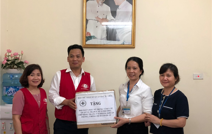 Hội Chữ thập đỏ quận Bắc Từ Liêm chung tay phòng, chống dịch bệnh Covid-19