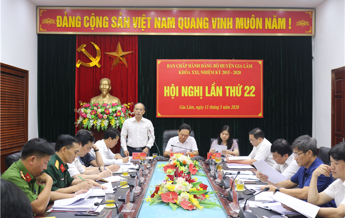Hội nghị lần thứ 22 Ban chấp hành Đảng bộ huyện Gia Lâm khóa XXI