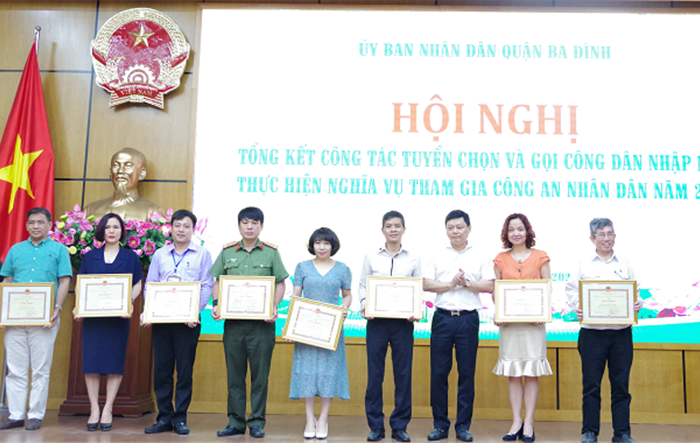 Quận Ba Đình: Tổng kết công tác tuyển chọn, gọi công dân nhập ngũ năm 2020