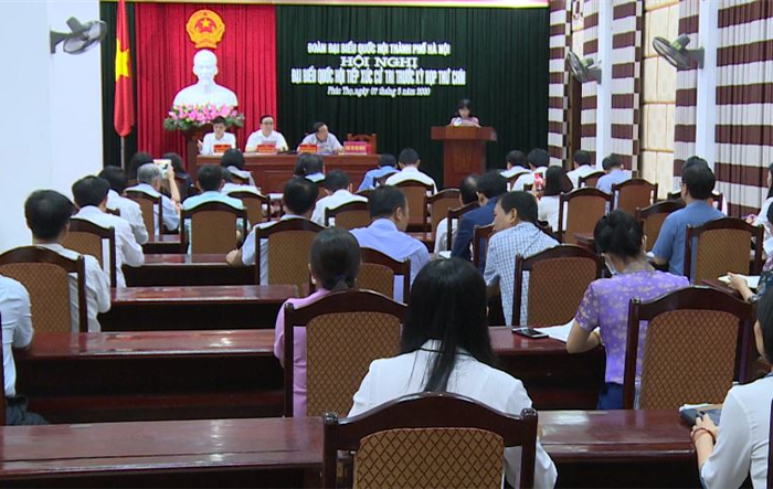 Đoàn đại biểu Quốc hội thành phố Hà Nội tiếp xúc cử tri tại huyện Phúc Thọ