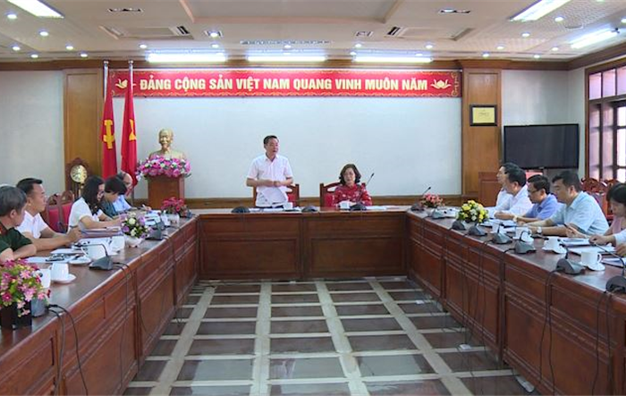 Phó Chủ tịch UBND Thành phố Lê Hồng Sơn kiểm tra công tác chuẩn bị Đại hội tại Đảng bộ huyện Phúc Thọ