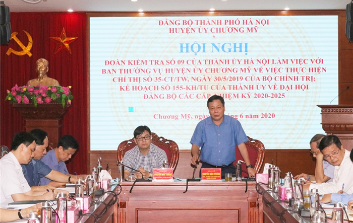 Cần xác định rõ các khâu đột phá đưa vào văn kiện Đại hội Đảng bộ huyện Chương Mỹ