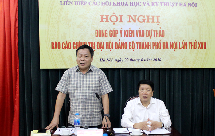 Liên hiệp các hội Khoa học Kỹ thuật Hà Nội góp ý vào dự thảo Báo cáo chính trị Đại hội Đảng bộ Thành phố