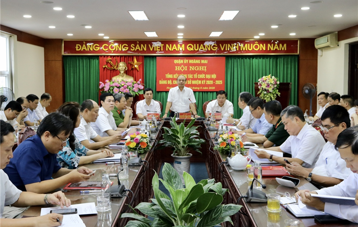Tổng kết công tác chỉ đạo Đại hội Đảng cấp cơ sở  trên địa bàn quận Hoàng Mai