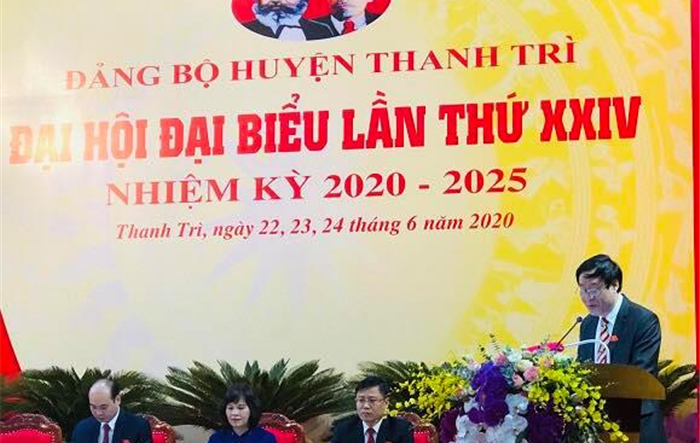 Đồng chí Lê Tiến Nhật tiếp tục được bầu  giữ chức vụ Bí thư Huyện ủy Thanh Trì