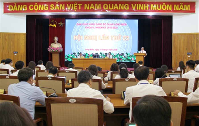 Hội nghị lần thứ 22 Ban Chấp hành Đảng bộ quận Long Biên khoá III, nhiệm kỳ 2015-2020