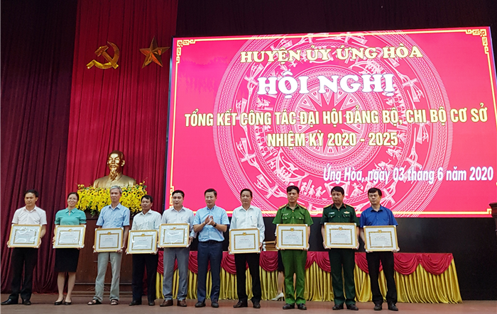 Huyện Ứng Hòa tổng kết công tác Đại hội Đảng bộ, chi bộ cơ sở  nhiệm kỳ 2020-2025