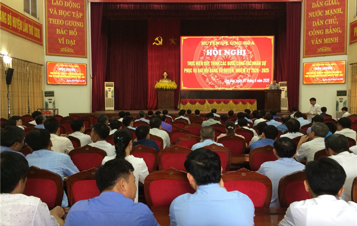 Huyện Ứng Hòa chuẩn bị công tác nhân sự cho Đại hội Đảng bộ Huyện lần thứ XXIV, nhiệm kỳ 2020-2025