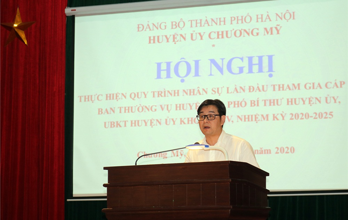 Huyện Chương Mỹ tổ chức hội nghị thực hiện quy trình công tác cán bộ