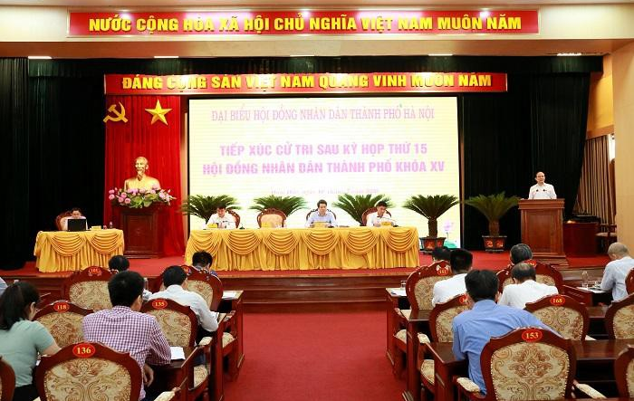 Đại biểu HĐND Thành phố tiếp xúc cử tri huyện Hoài Đức sau kỳ họp thứ 15