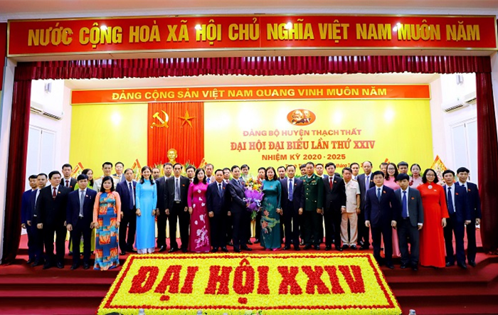 Đại hội đại biểu Đảng bộ huyện Thạch Thất lần thứ XXIV, nhiệm kỳ 2020-2025 thành công tốt đẹp