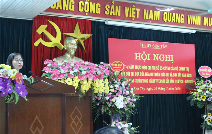 Tổng kết đợt thi đua ngành Tuyên giáo thị xã Sơn Tây năm 2020