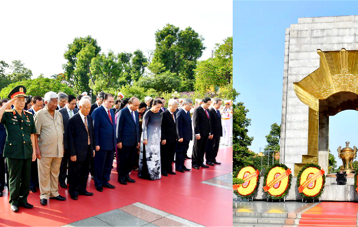Lãnh đạo Đảng, Nhà nước và thành phố Hà Nội dâng hương tưởng niệm các anh hùng, liệt sĩ