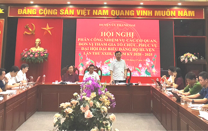Chuẩn bị đầy đủ các điều kiện phục vụ tổ chức Đại hội đại biểu Đảng bộ huyện Thanh Oai lần thứ XXIII