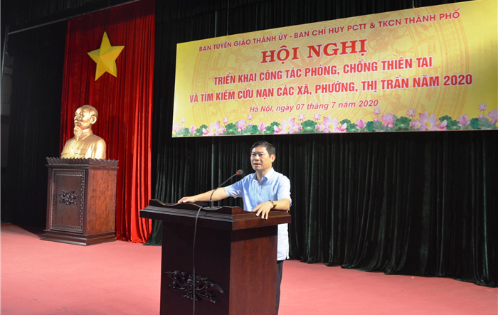Triển khai công tác phòng, chống thiên tai và tìm kiếm cứu nạn tới các xã, phường, thị trấn năm 2020