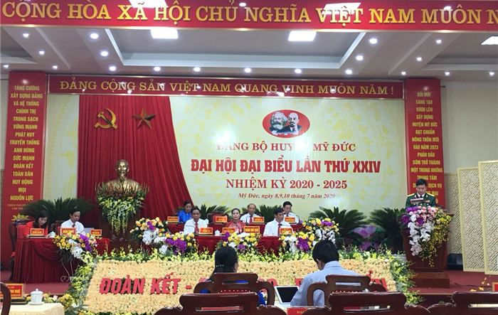 Phiên trù bị Đại hội đại biểu Đảng bộ huyện Mỹ Đức lần thứ XXIV, nhiệm kỳ 2020-2025
