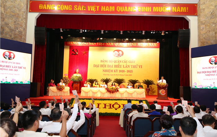 Phiên trù bị Đại hội đại biểu lần thứ VI Đảng bộ quận Cầu Giấy nhiệm kỳ 2020-2025