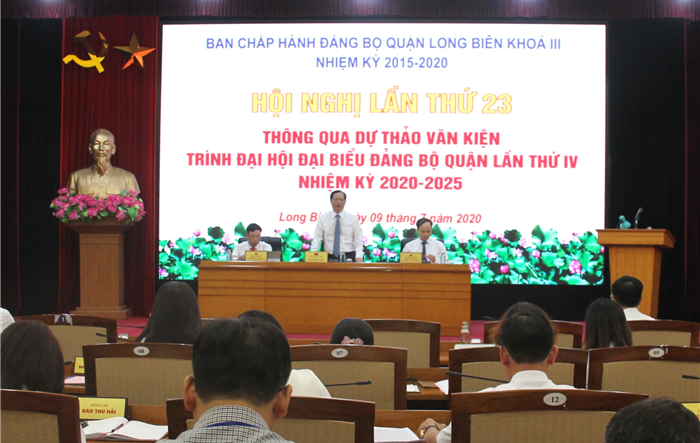 Hội nghị lần thứ 23 Ban Chấp hành Đảng bộ quận Long Biên khoá III, nhiệm kỳ 2015-2020