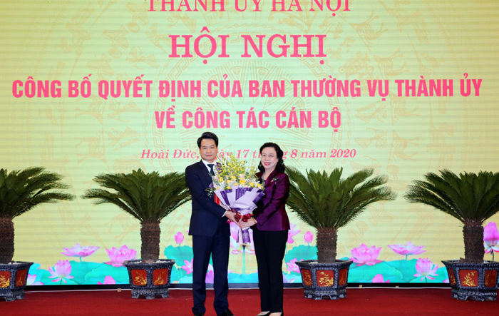 Bí thư Huyện ủy Hoài Đức được bổ nhiệm giữ chức vụ Trưởng Ban Nội chính Thành ủy