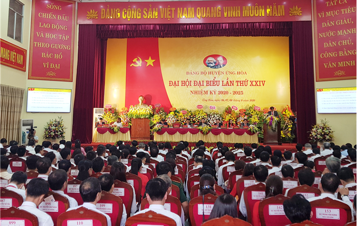 Phiên thứ nhất Đại hội đại biểu Đảng bộ huyện Ứng Hòa lần thứ XXIV, nhiệm kỳ 2020-2025