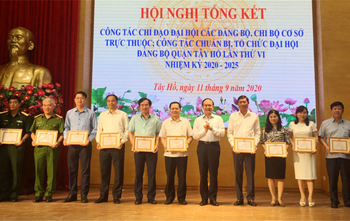 Quận uỷ Tây Hồ tổ chức thành công Đại hội các Đảng bộ, chi bộ cơ sở trực thuộc nhiệm kỳ 2020-2025