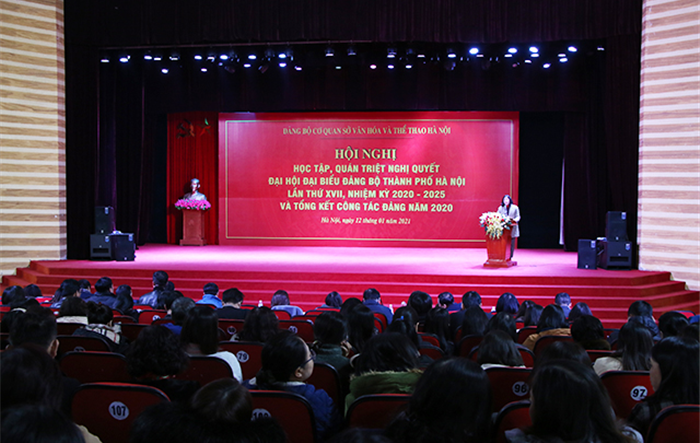 Đảng bộ Sở Văn hoá và Thể thao học tập, quán triệt Nghị quyết Đại hội đại biểu Đảng bộ thành phố Hà Nội lần thứ XVII