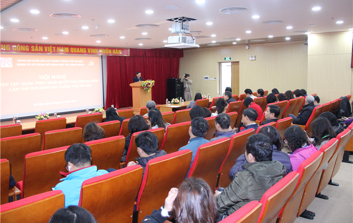 Sở Khoa học và Công nghệ Hà Nội quán triệt Nghị quyết Đại hội đại biểu lần thứ XVII Đảng bộ Thành phố