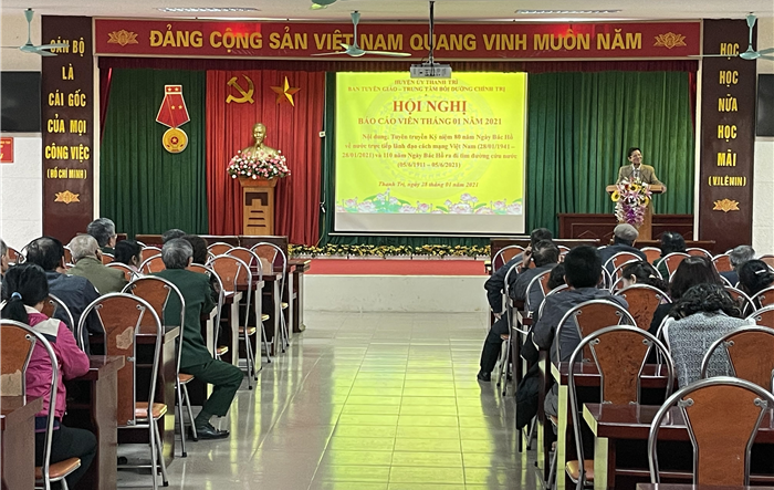 Huyện Thanh Trì tổ chức hội nghị báo cáo viên tháng 2 năm 2020