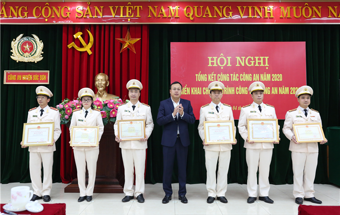 Huyện Sóc Sơn tổng kết công tác công an năm 2020,  triển khai nhiệm vụ năm 2021