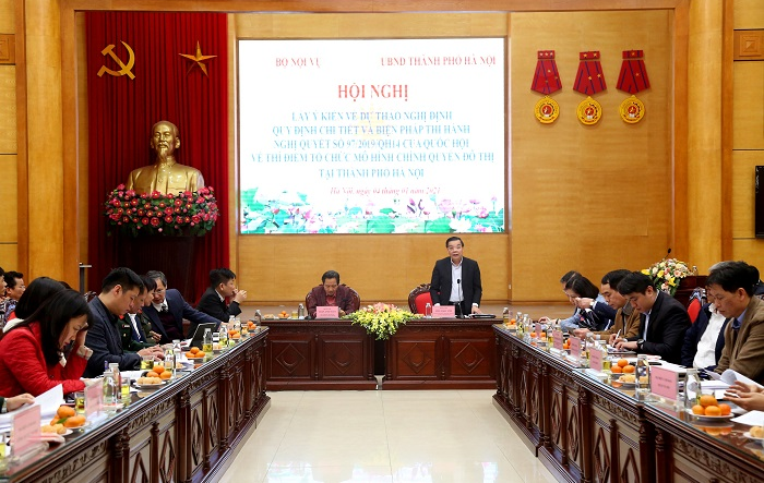 Lấy ý kiến về dự thảo nghị định thí điểm tổ chức mô hình chính quyền đô thị tại thành phố Hà Nội