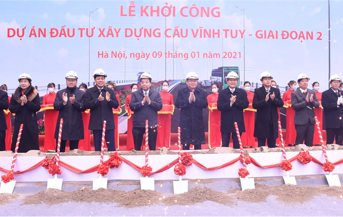 Khởi công xây dựng cầu Vĩnh Tuy giai đoạn 2