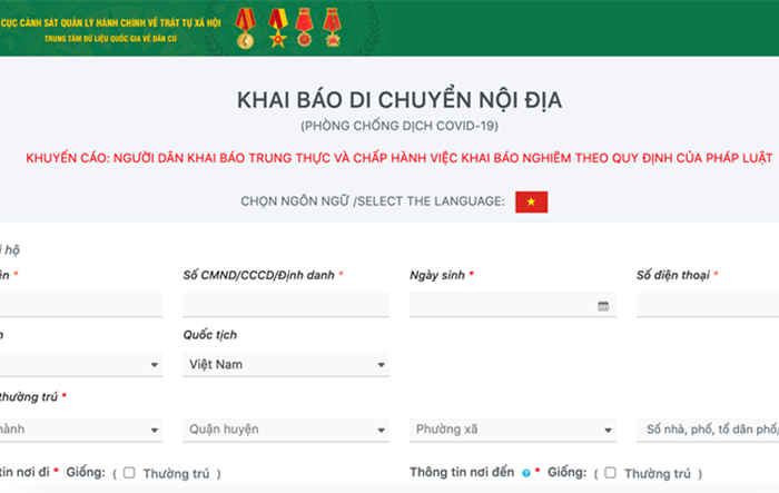 Triển khai Cơ sở dữ liệu quốc gia về dân cư trong phòng, chống, dịch Covid-19 
