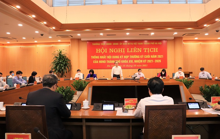 Thống nhất nội dung kỳ họp thường kỳ cuối năm 2021 của HĐND thành phố Hà Nội