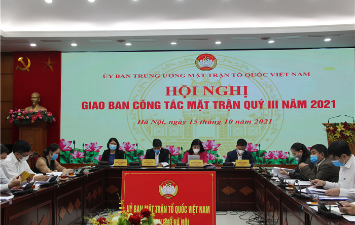 Hội nghị trực tuyến giao ban công tác Mặt trận Quý III của Ủy ban Trung ương MTTQ Việt Nam