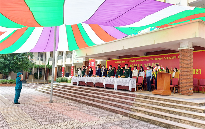 Phường Thanh Xuân Bắc tổ chức thành công diễn tập chiến đấu phòng thủ năm 2021