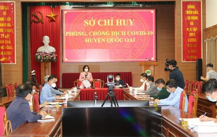 Huyện Quốc Oai: Giãn cách tối đa, xét nghiệm nhanh, truy vét thần tốc trong phòng, chống dịch Covid-19