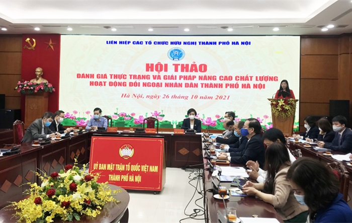 Hội thảo đánh giá thực trạng và giải pháp nâng cao chất lượng hoạt động đối ngoại Nhân dân thành phố Hà Nội